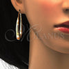 Gold Filled Hoop Earrings — Medium Hoop Teardrop and Hollow Design Polished 02. — alternate product view — SKU 115539 | Oro Laminado aretes de aro — Medium Hoop Teardrop and Hollow diseño pulido 02. — SKU 115539
