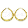 Oro Laminado Medium Hoop, Gold Filled Style Teardrop and Hollow Design, Polished, Golden Finish, 02.122.0092.40