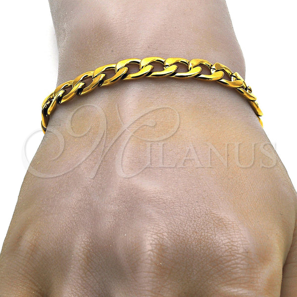 Stainless Steel Bracelet — Necklace and Bracelet Curb Design Polished 06. — alternate product view — SKU 115571 | Acero Inoxidable brazalete — Necklace and Bracelet Curb diseño pulido 06. — SKU 115571