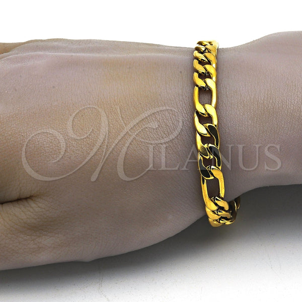 Stainless Steel Bracelet — Basic Bracelet Figaro Design Polished 03. Gauge 08 — alternate product view — SKU 115575 | Acero Inoxidable brazalete — básico Bracelet Figaro diseño pulido 03. Gauge 08 — SKU 115575