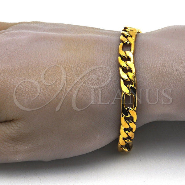 Stainless Steel Bracelet — Basic Bracelet Figaro Design Polished 03. Gauge 08 — alternate product view — SKU 115576 | Acero Inoxidable brazalete — básico Bracelet Figaro diseño pulido 03. Gauge 08 — SKU 115576