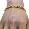 Stainless Steel Necklace and Bracelet, Figaro Design, Polished, Golden Finish, 06.256.0010
