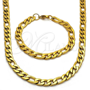 Stainless Steel Bracelet — Necklace and Bracelet Figaro Design Polished 06. — main product view — SKU 115579 | Acero Inoxidable brazalete — Necklace and Bracelet Figaro diseño pulido 06. — SKU 115579