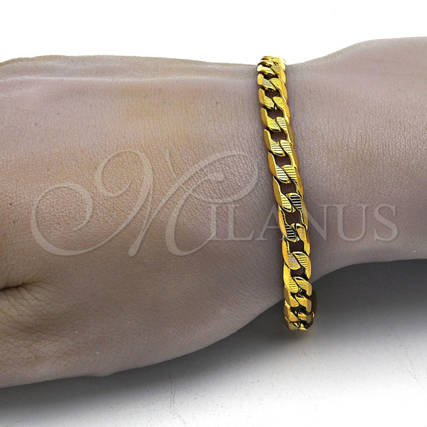 Stainless Steel Bracelet — Basic Bracelet Curb Design Polished 03. Gauge 07 — alternate product view — SKU 115582 | Acero Inoxidable brazalete — básico Bracelet Curb diseño pulido 03. Gauge 07 — SKU 115582