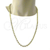 Stainless Steel Fancy Necklace, Polished, Golden Finish, 03.116.0020.30 (06 MM Thickness, 30 Inches Length)
