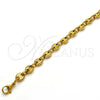 Stainless Steel Fancy Necklace, Polished, Golden Finish, 03.116.0020.30 (06 MM Thickness, 30 Inches Length)