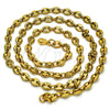 Stainless Steel Fancy Necklace, Polished, Golden Finish, 03.116.0020.30 (06 MM Thickness, 30 Inches Length)