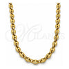Stainless Steel Fancy Necklace, Polished, Golden Finish, 03.116.0020.30 (06 MM Thickness, 30 Inches Length)