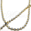 Oro Laminado Necklace and Bracelet, Gold Filled Style with White Cubic Zirconia, Polished, Golden Finish, 06.205.0031