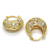 Oro Laminado Small Hoop, Gold Filled Style with White Cubic Zirconia, Polished, Golden Finish, 02.170.0183.1.25