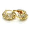Oro Laminado Small Hoop, Gold Filled Style with White Cubic Zirconia, Polished, Golden Finish, 02.170.0183.1.25