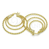 Oro Laminado Medium Hoop, Gold Filled Style Diamond Cutting Finish, Golden Finish, 02.168.0042.35