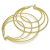 Oro Laminado Large Hoop, Gold Filled Style Diamond Cutting Finish, Golden Finish, 02.168.0042.55