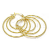 Oro Laminado Medium Hoop, Gold Filled Style Diamond Cutting Finish, Golden Finish, 02.168.0043.35