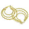 Oro Laminado Medium Hoop, Gold Filled Style Diamond Cutting Finish, Golden Finish, 02.168.0044.35