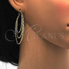 Oro Laminado Large Hoop, Gold Filled Style Twist Design, Diamond Cutting Finish, Golden Finish, 02.168.0045.55