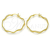 Oro Laminado Medium Hoop, Gold Filled Style Diamond Cutting Finish, Golden Finish, 02.168.0047.35
