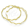 Oro Laminado Large Hoop, Gold Filled Style Diamond Cutting Finish, Golden Finish, 02.168.0047.55