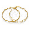 Oro Laminado Large Hoop, Gold Filled Style Diamond Cutting Finish, Golden Finish, 02.168.0047.55