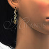 Oro Laminado Medium Hoop, Gold Filled Style Twist Design, Diamond Cutting Finish, Golden Finish, 02.168.0048.35