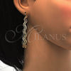 Oro Laminado Large Hoop, Gold Filled Style Twist Design, Diamond Cutting Finish, Golden Finish, 02.168.0048.55