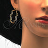 Oro Laminado Medium Hoop, Gold Filled Style Diamond Cutting Finish, Golden Finish, 02.168.0049.35