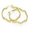 Oro Laminado Medium Hoop, Gold Filled Style Diamond Cutting Finish, Golden Finish, 02.168.0049.35