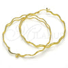 Oro Laminado Large Hoop, Gold Filled Style Diamond Cutting Finish, Golden Finish, 02.168.0049.55