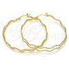 Oro Laminado Large Hoop, Gold Filled Style Diamond Cutting Finish, Golden Finish, 02.168.0049.55