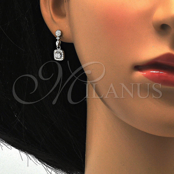 Sterling Silver Ring — Dangle Earring with White Cubic Zirconia Polished 02. — alternate product view — SKU 115973 | Plata 925 anillo — Dangle Earring with blanco Cubic Zirconia pulido 02. — SKU 115973