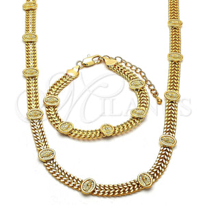 Gold Filled Bracelet — Necklace and Bracelet Guadalupe Design Polished 06. — main product view — SKU 116024 | Oro Laminado brazalete — Necklace and Bracelet Guadalupe diseño pulido 06. — SKU 116024