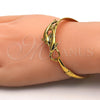 Oro Laminado Individual Bangle, Gold Filled Style Dolphin Design, Polished, Golden Finish, 07.192.0020.1.04 (05 MM Thickness, Size 4 (2.25 Diameter))