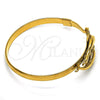 Oro Laminado Individual Bangle, Gold Filled Style Dolphin Design, Polished, Golden Finish, 07.192.0020.1.04 (05 MM Thickness, Size 4 (2.25 Diameter))