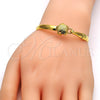 Oro Laminado Individual Bangle, Gold Filled Style Polished, Golden Finish, 07.192.0014.1.04 (05 MM Thickness, Size 4 (2.25 Diameter))