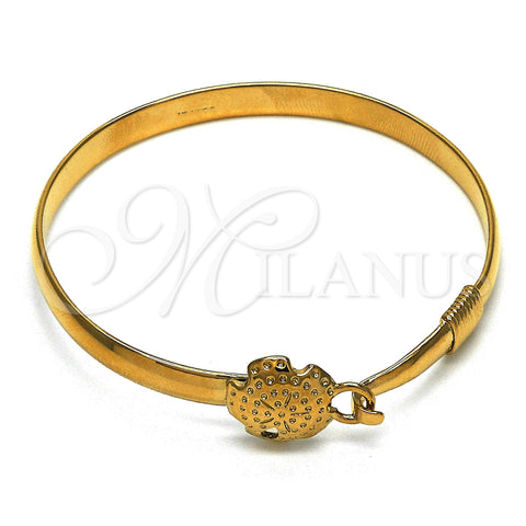 Oro Laminado Individual Bangle, Gold Filled Style Polished, Golden Finish, 07.192.0014.1.04 (05 MM Thickness, Size 4 (2.25 Diameter))