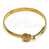 Oro Laminado Individual Bangle, Gold Filled Style Polished, Golden Finish, 07.192.0014.1.04 (05 MM Thickness, Size 4 (2.25 Diameter))