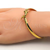Oro Laminado Individual Bangle, Gold Filled Style Dolphin Design, Polished, Golden Finish, 07.192.0013.1.04 (05 MM Thickness, Size 4 (2.25 Diameter))