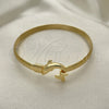 Oro Laminado Individual Bangle, Gold Filled Style Dolphin Design, Polished, Golden Finish, 07.192.0013.1.04 (05 MM Thickness, Size 4 (2.25 Diameter))