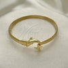 Oro Laminado Individual Bangle, Gold Filled Style Dolphin Design, Polished, Golden Finish, 07.192.0013.1.04 (05 MM Thickness, Size 4 (2.25 Diameter))
