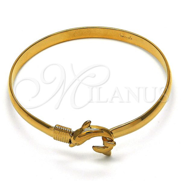 Gold Filled Jewelry — Individual Bangle Dolphin Design Polished 07. 05 MM — main product view — SKU 116045 | Oro Laminado joyería — Individual Bangle Dolphin diseño pulido 07. 05 MM — SKU 116045