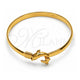 Aro Individual 07.192.0013.1.04 Oro Laminado, Diseño de Delfín, Pulido, Tono Dorado (Grosor 05 MM, Talla 4 (2,25 de Diámetro))