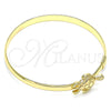 Oro Laminado Individual Bangle, Gold Filled Style Turtle Design, Polished, Golden Finish, 07.192.0015.1.04 (05 MM Thickness, Size 4 (2.25 Diameter))