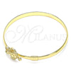Oro Laminado Individual Bangle, Gold Filled Style Turtle Design, Polished, Golden Finish, 07.192.0015.1.04 (05 MM Thickness, Size 4 (2.25 Diameter))