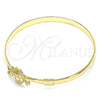 Oro Laminado Individual Bangle, Gold Filled Style Turtle Design, Polished, Golden Finish, 07.192.0015.1.04 (05 MM Thickness, Size 4 (2.25 Diameter))