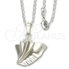 Rhodium Plated Pendant Necklace, Polished, Rhodium Finish, 04.185.0003 (18 Inches Length)