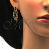 Oro Laminado Small Hoop, Gold Filled Style Polished, Tricolor, 02.102.0018.25