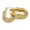 Oro Laminado Small Hoop, Gold Filled Style Polished, Tricolor, 02.102.0019.20