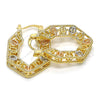 Oro Laminado Small Hoop, Gold Filled Style Polished, Tricolor, 02.102.0027.20