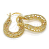 Oro Laminado Small Hoop, Gold Filled Style Polished, Tricolor, 02.102.0029.20