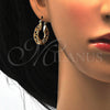 Oro Laminado Small Hoop, Gold Filled Style Polished, Tricolor, 02.102.0032.25